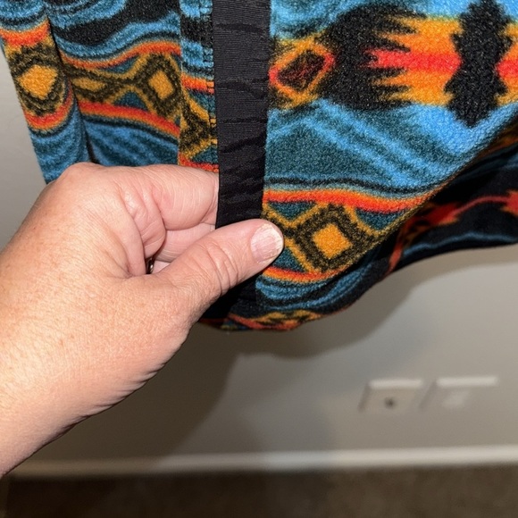 Vintage 90’s Dravus Aztec Pattern Fleece Sweater Outdoorman Streetwear L B2 - Picture 5 of 8